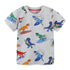 Summer Boys Cartoon Dinosaur Print Short Sleeve