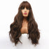 Women's Fashion Temperament Qi Bangs Long Curly Hair Big Wave Wigs