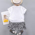 Summer children short sleeve shorts two-piece set