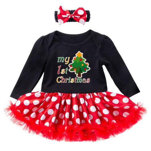 Christmas Baby Long Sleeve Ha Dress Jacket Climbing Dress Infant Festival Suit