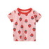 Summer girls new strawberry short sleeves
