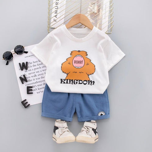Children's suit short sleeve shorts two-piece set