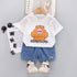 Children's suit short sleeve shorts two-piece set