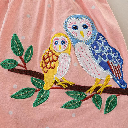 Autumn New Girl Princess Dress European And American Style Girl Long Sleeve Dress Knitted Cotton Embroidered Children's Dress