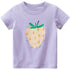 Summer girls short sleeve strawberries