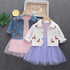 Full Body Doll Coat Long Sleeve Suit Baby Girl Round Neck Dress Two-piece Set