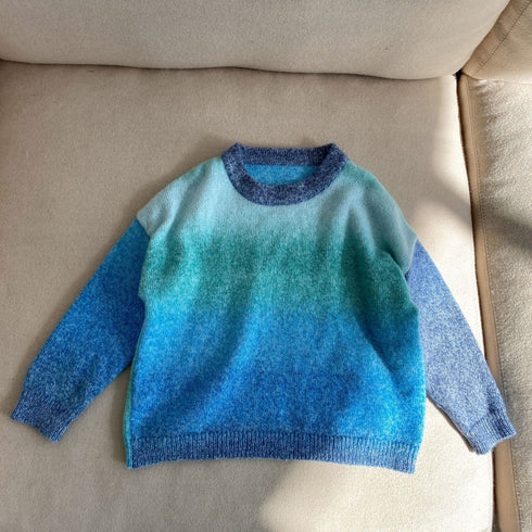 Children's sweater pullover simple foreign style gradient sweater new autumn and winter baby sweater