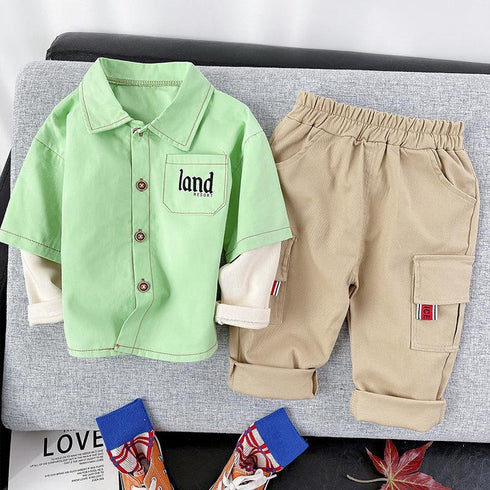 Boy's Shirt Set Two-Piece Set