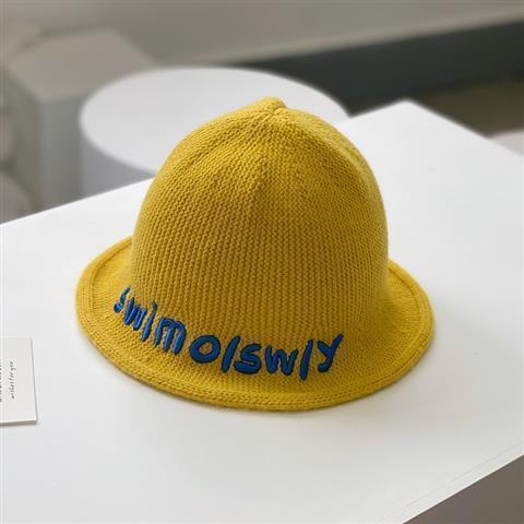 Children's Fisherman's Hat Embroidered Wool Knitted Hat