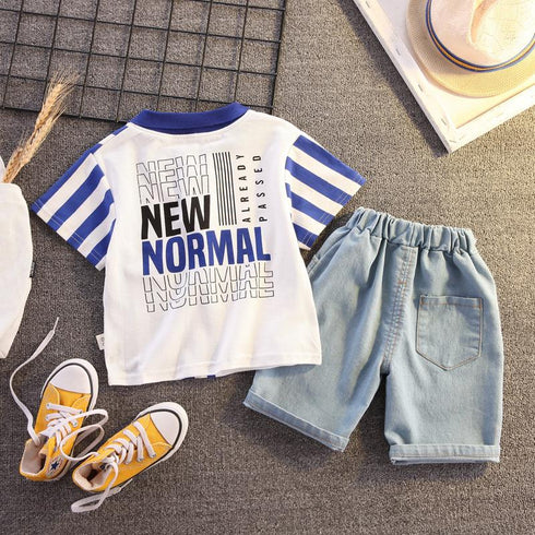 Boys summer short sleeve suit