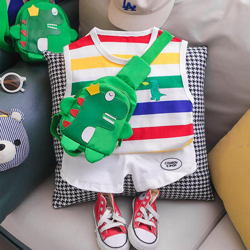 Summer Dinosaur Bag Vest Suit