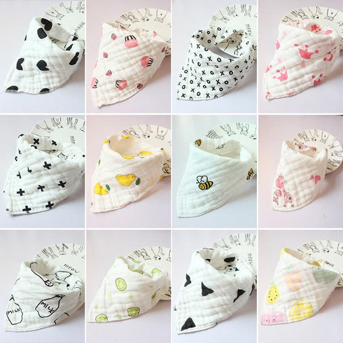 Eight-layer gauze triangle towel for newborn