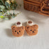 Baby boat socks spring and autumn bear children's anti-skid floor socks anti-heel newborn baby socks (two pairs)