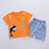 Summer boy shark short sleeve suit