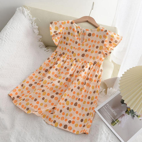 Girls Summer Dot Cute Princess Dress