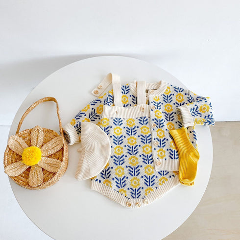 Children's sweater Jacquard knitted cardigan