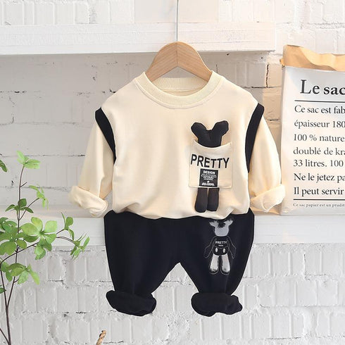Boy's Spring and Autumn Dress Set Two-Piece Set