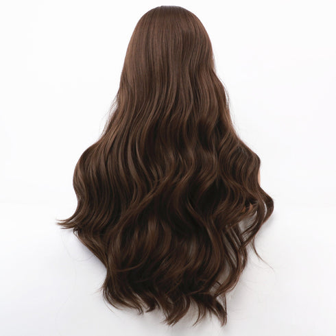 Women's Fashion Temperament Qi Bangs Long Curly Hair Big Wave Wigs