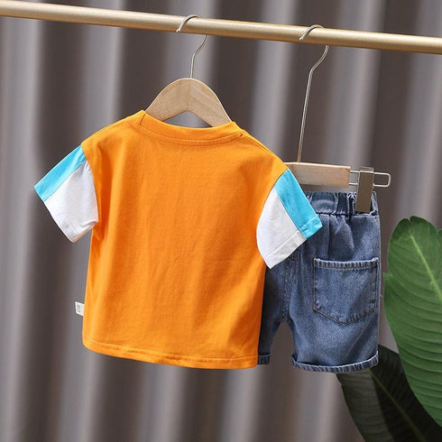 Boys summer short sleeve suit