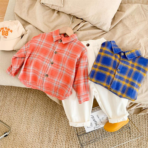 Spring Plaid Shirt for Kids