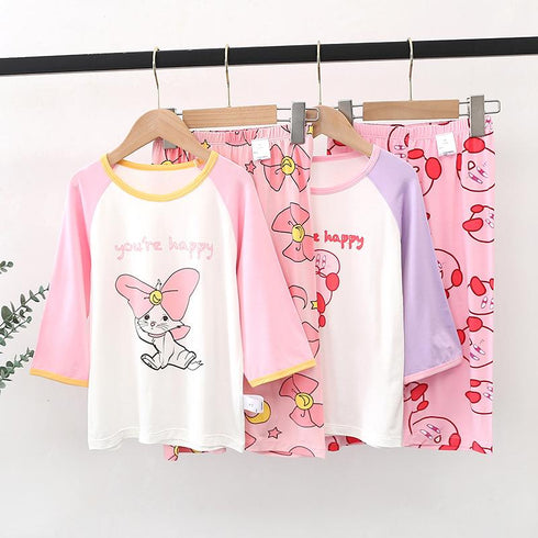 Girl's Comfortable Thin Pajamas Set