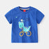Summer Boys Bicycle Dinosaur Print Short Sleeve