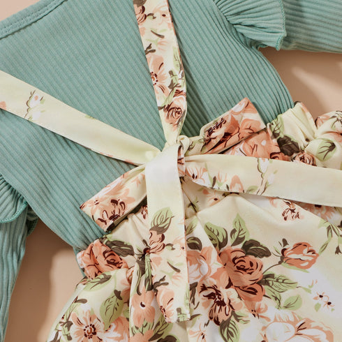 Girls autumn and winter Outfits strap printed skirt set of three