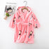 Fall/winter flannel bathrobe padded boys and girls nightgown pajamas