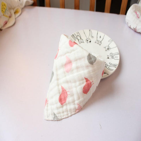Eight-layer gauze triangle towel for newborn