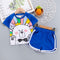 Summer children cartoon bear short sleeve suit