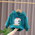 Boy's winter velvet hooded sweater