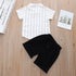 Boys summer suit short sleeve shirt two-piece set