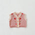 Spring and autumn baby girl embroidered waistcoat sweater