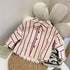 Spring And Autumn Boys Fashion Striped Long Sleeve Shirt
