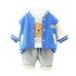 Boys winter plus velvet baseball suit sports pants set of three