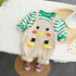 Baby cartoon suspenders two-piece suit