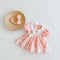 Pink doll collar bubble sleeve cotton triangle ha clothes climbing clothes ha skirt