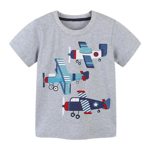 Summer boys plane short sleeves