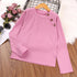 Spring and Autumn Girls Knitted Long Sleeve Skirt Two-Piece Set