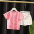 Baby girl summer suit short sleeve shorts two-piece set