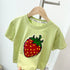 Girl's Sequin Strawberry Short Sleeve