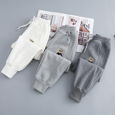 Spring and Autumn Children's Sports Pants Bear