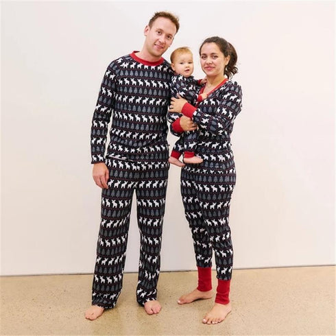Christmas parents wear home clothes