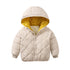 Children's cotton-padded jacket with velvet warm coat diamond-shaped lattice