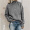 Autumn and Winter High Neck Twist Knitted Sweater
