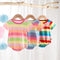 Summer short sleeve jumpsuit rainbow striped climbing suit