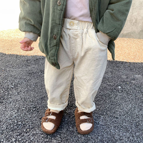 Winter velvet stretch corduroy long pants