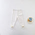 Baby white socks leggings baby simple cartoon bear head elastic pants