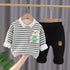 Winter children's velvet sweater suit