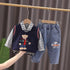 Boy's Long Sleeve Set Three-Piece Set